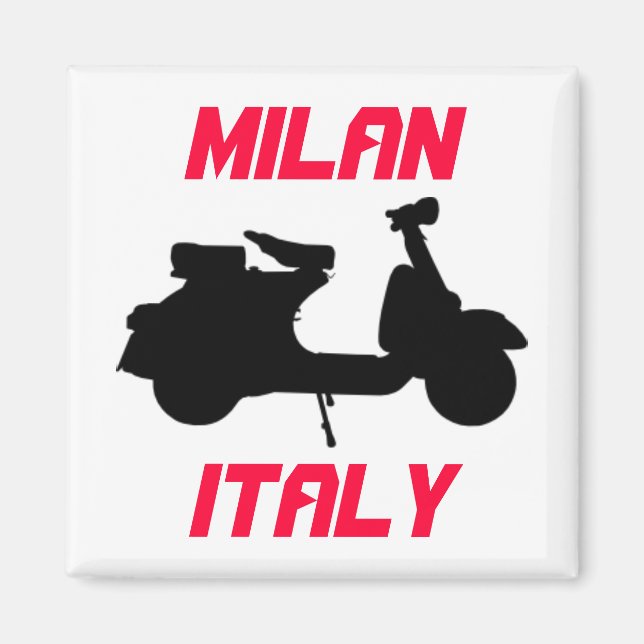 Scooter, Mailand, Italien Magnet (Vorne)