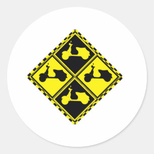 Scooter Mania! Runder Aufkleber