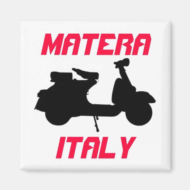 Scooter, Matera, Italien Magnet (Vorne)