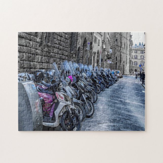 Scooter Parking in Florenz Italien Foto (Horizontal)