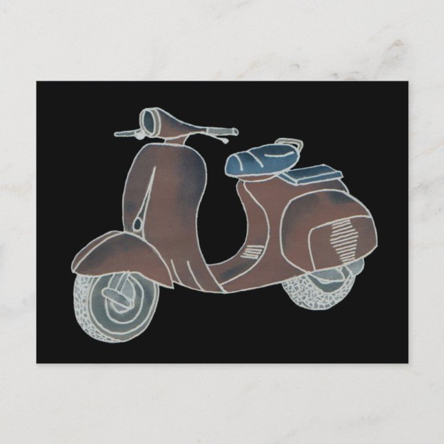 Scooter-Postkarte Postkarte (Vorderseite)