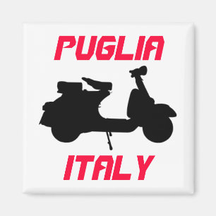 Scooter, Puglia, Italien Magnet