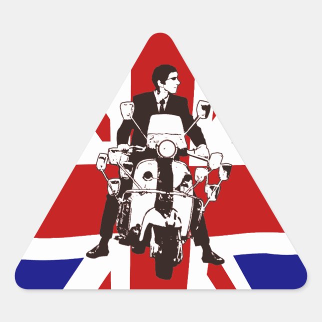 Scooter Rider UJ 2 Mod Dreieck Aufkleber (Vorderseite)