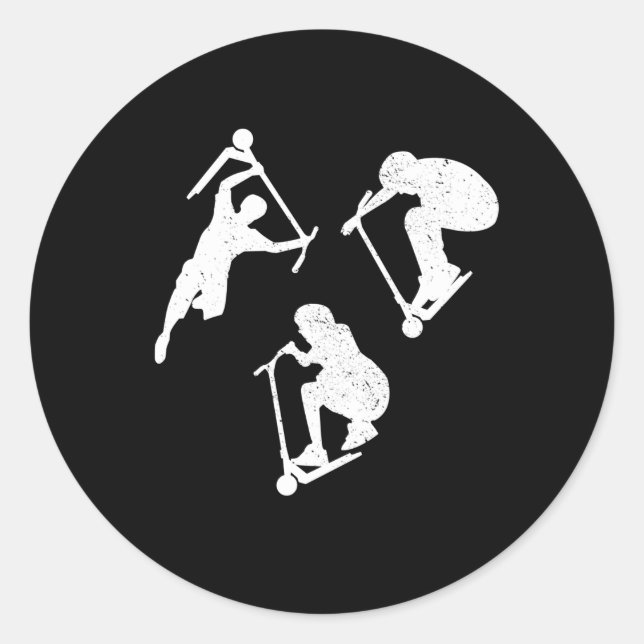 Scooter Runder Aufkleber (Vorderseite)