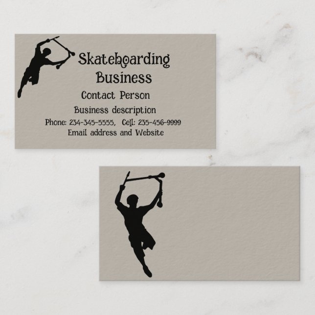 Scooter Scooting Fitness Visitenkarte (Vorne/Hinten)