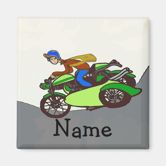 Scooter, Sidecar, Name hinzufügen Magnet (Vorne)