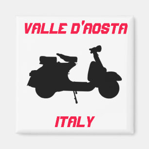 Scooter, Valle d'Aosta, Italien Magnet