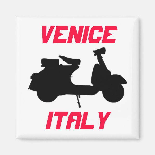 Scooter, Venedig, Italien Magnet (Vorne)