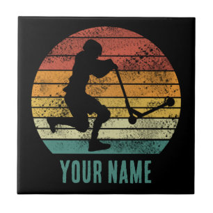 Scooter Vintag Sunset Retro E-Scooter Design Fliese