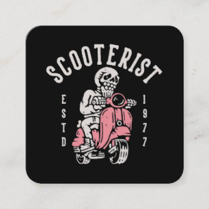 Scooterist, Ihre Tagline hier Quadratische Visitenkarte