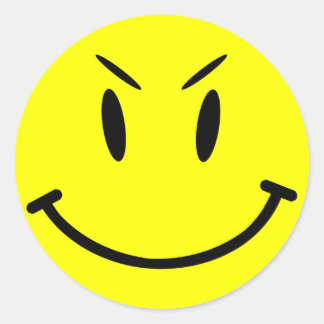 Scope Cacker, Böse Face, Style 1 Runder Aufkleber