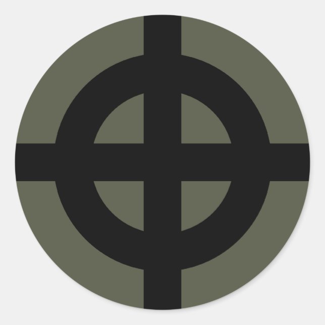 Scope Cacker, keltisches Kreuz, Stil 2 Runder Aufkleber (Vorderseite)