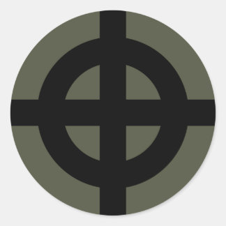 Scope Cacker, keltisches Kreuz, Stil 2 Runder Aufkleber