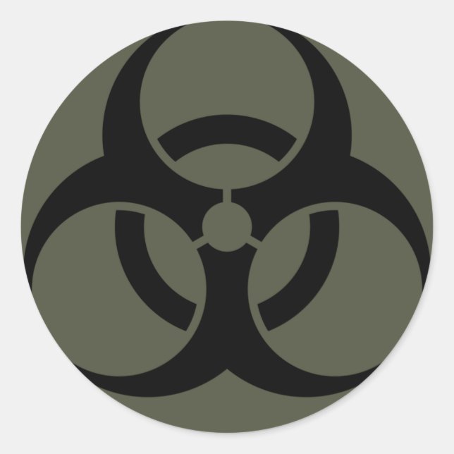 Scope Cap Sticker, Biogefährdung in Schwarz Runder Aufkleber (Vorderseite)