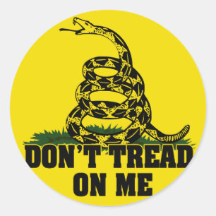 Scope Cap Sticker, Gadsden, Style 2 Runder Aufkleber