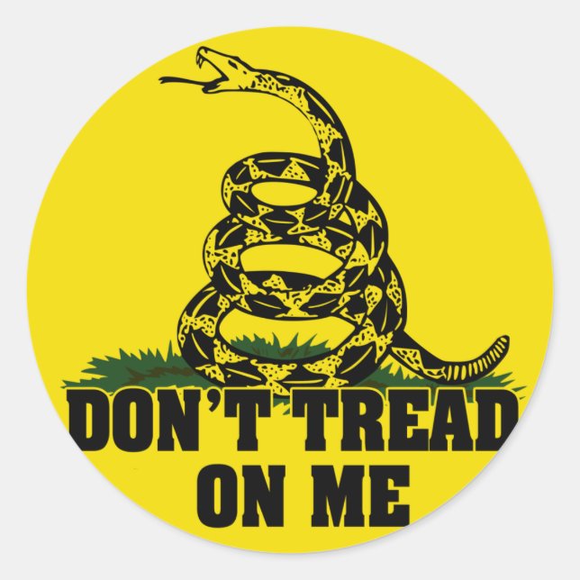 Scope Cap Sticker, Gadsden, Style 2 Runder Aufkleber (Vorderseite)