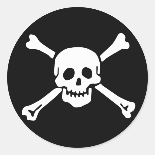 Scope Cap Sticker, Piratenflagge - Stil 2 Runder Aufkleber (Vorderseite)