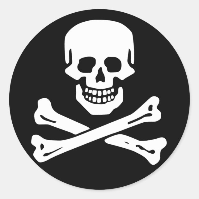 Scope Cap Sticker, Piratenflagge - Stil 6 Runder Aufkleber (Vorderseite)