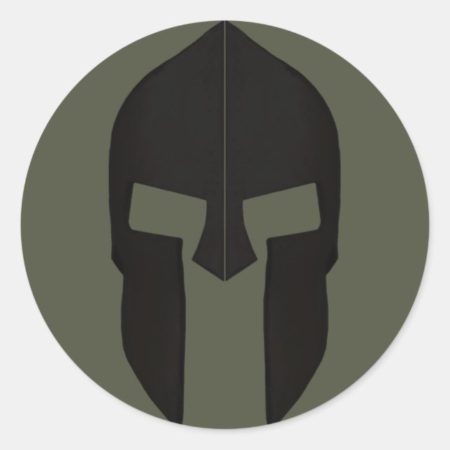 Scope Cap Sticker, Spartan Helmet - Stil 1 Runder Aufkleber (Vorderseite)