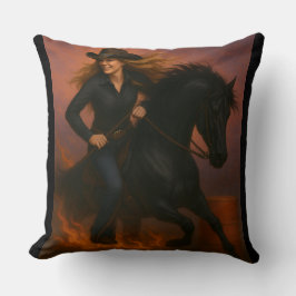 Scorching Fast Barrel Racing Team Throw Pillow Kissen