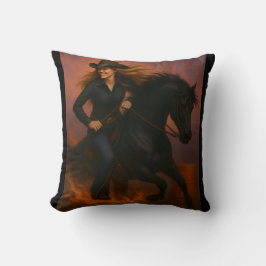 Scorching Fast Barrel Racing Team Throw Pillow Kissen