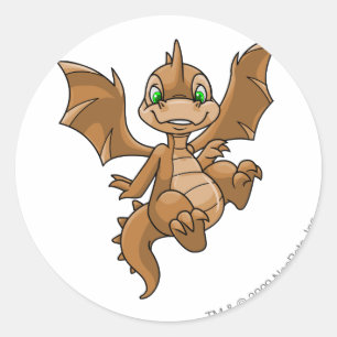 Scorchio Brown Runder Aufkleber