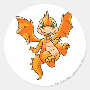 Scorchio Orange Runder Aufkleber