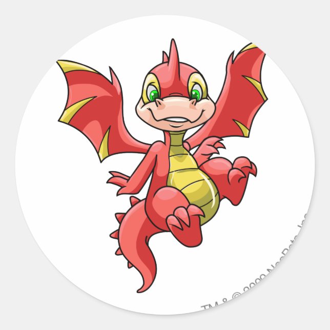 Scorchio Red Runder Aufkleber (Vorderseite)
