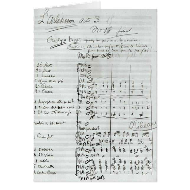 Score manuscrit de la Loi III (Devant)