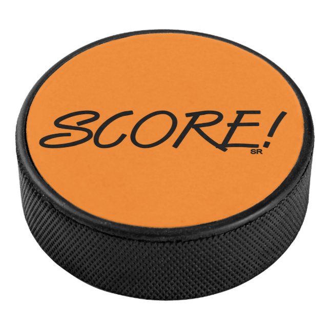 Score orange hockey puck (3/4)