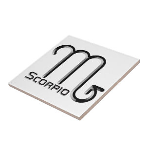 SCORPIO, abstrakte Gestaltung des Zodiac-Zeichens, Fliese