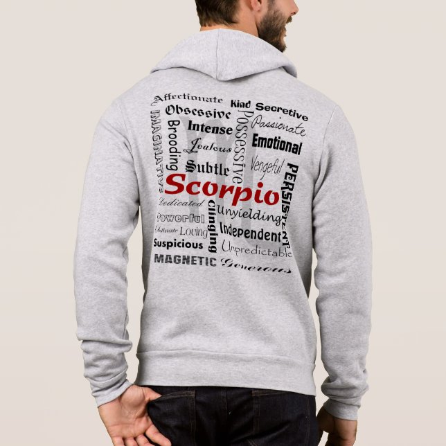 Scorpio Astrologie Horoskop Zodiac Eigenschaften C Hoodie (Rückseite)