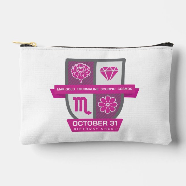 Scorpio Birthday Crest™ for October 24-31 Zubehörtasche (Vorderseite)
