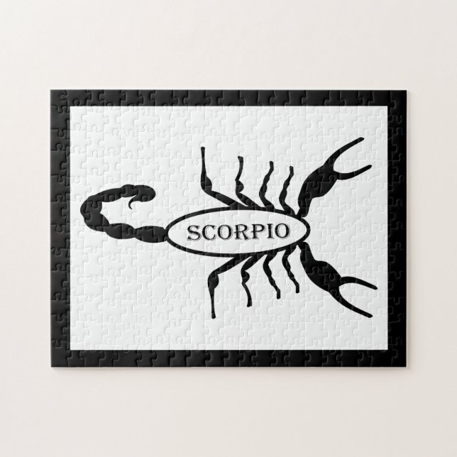 Scorpio Black Scorpion Star Sign (Horizontal)