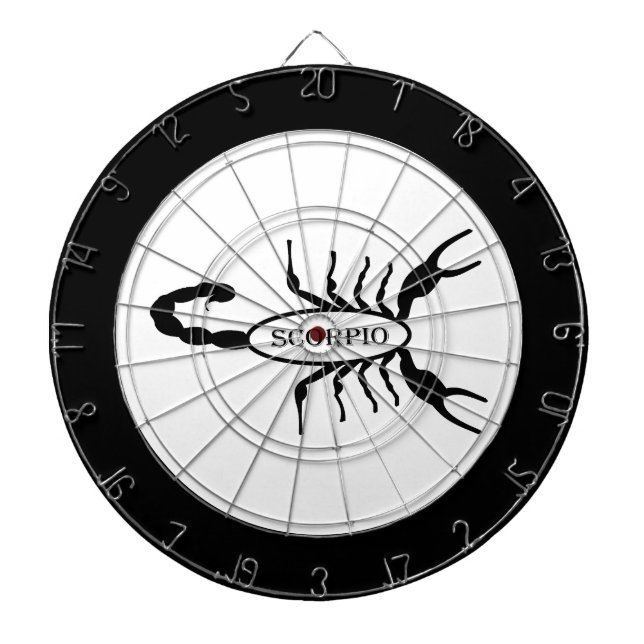 Scorpio Black Scorpion Star Sign Dartscheibe (vorne)