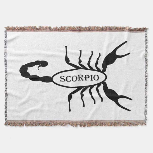 Scorpio Black Scorpion Star Sign Decke (Vorderseite)