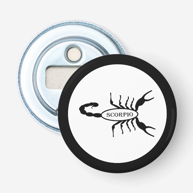 Scorpio Black Scorpion Star Sign Flaschenöffner (Vorderseite)