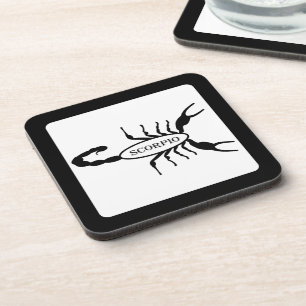 Scorpio Black Scorpion Star Sign Getränkeuntersetzer