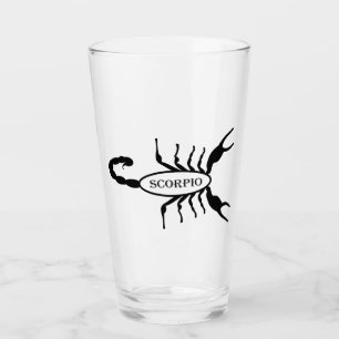 Scorpio Black Scorpion Star Sign Glas