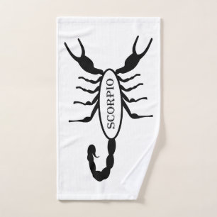 Scorpio Black Scorpion Star Sign Handtuch