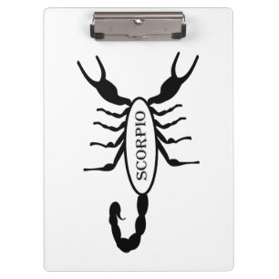 Scorpio Black Scorpion Star Sign Klemmbrett
