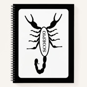 Scorpio Black Scorpion Star Sign Notizbuch