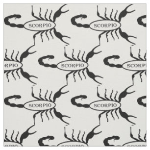 Scorpio Black Scorpion Star Sign Stoff