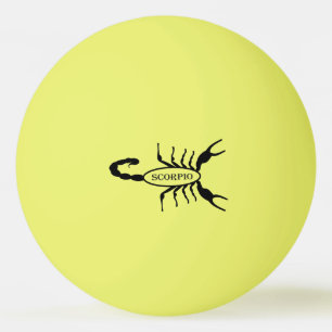 Scorpio Black Scorpion Star Sign Tischtennisball
