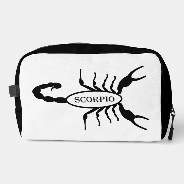 Scorpio Black Scorpion Star Sign Waschbeutel (Vorderseite)