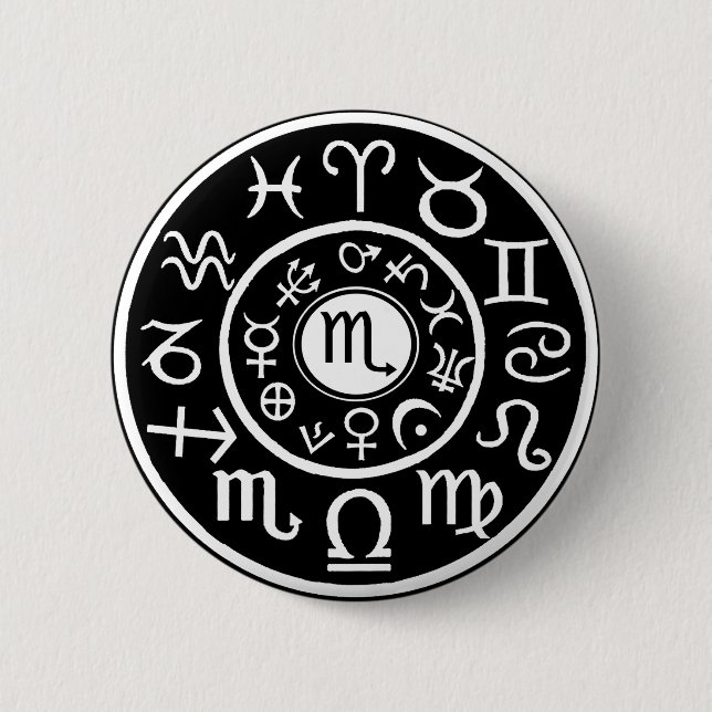 Scorpio Celestial Design Button (Vorderseite)