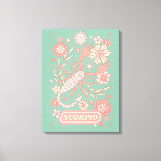 Scorpio Celestial Zodiac Pastel Traumstrecke Airol Leinwanddruck (Vorderseite)