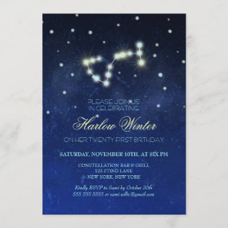 Scorpio Constellation Geburtstagsparty Einladung