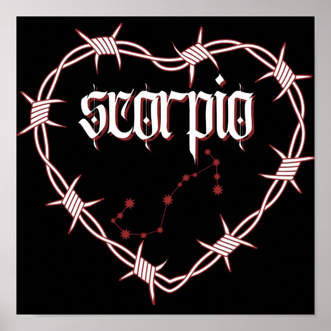 Scorpio Constellation Gothic Dark Celestial Art Poster (Vorne)