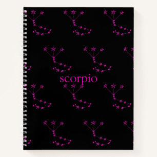 Scorpio Constellation Hardcover Spiral Sketchbook Notizbuch